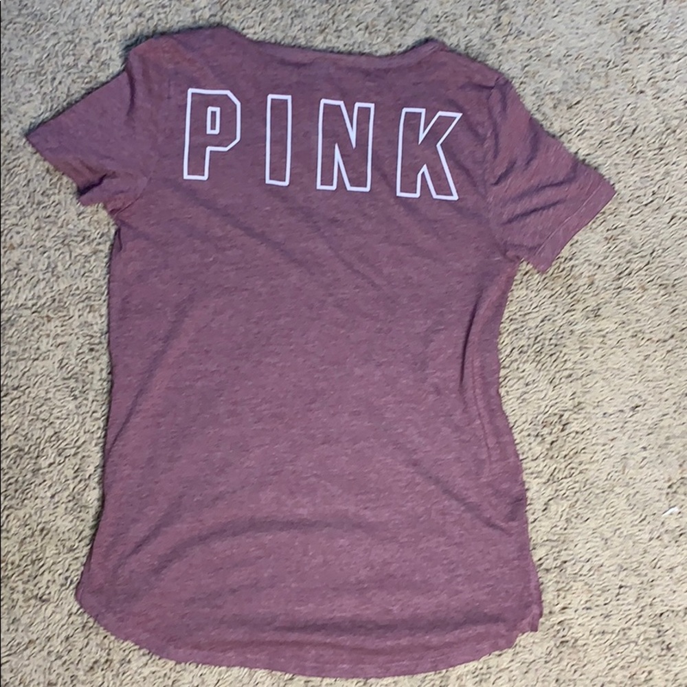 PINK V NECK T -Shirt